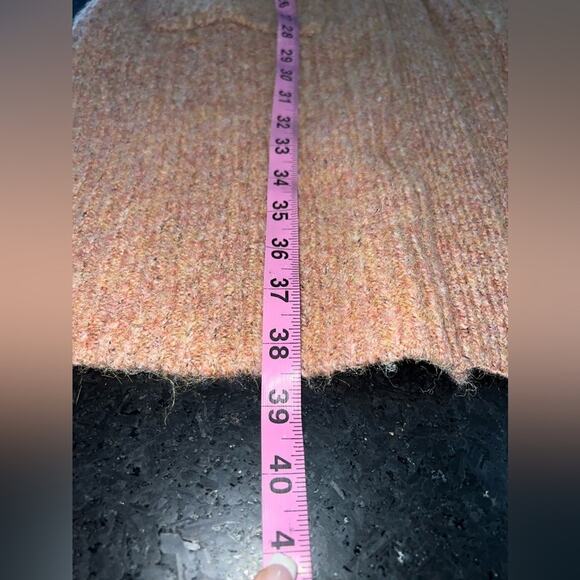 UEC JESSICA SIMPSON PEACH PINK COLOR LONG FUZZY OPEN FRONT CARDIGAN SWEATER SZ S - Picture 13 of 13
